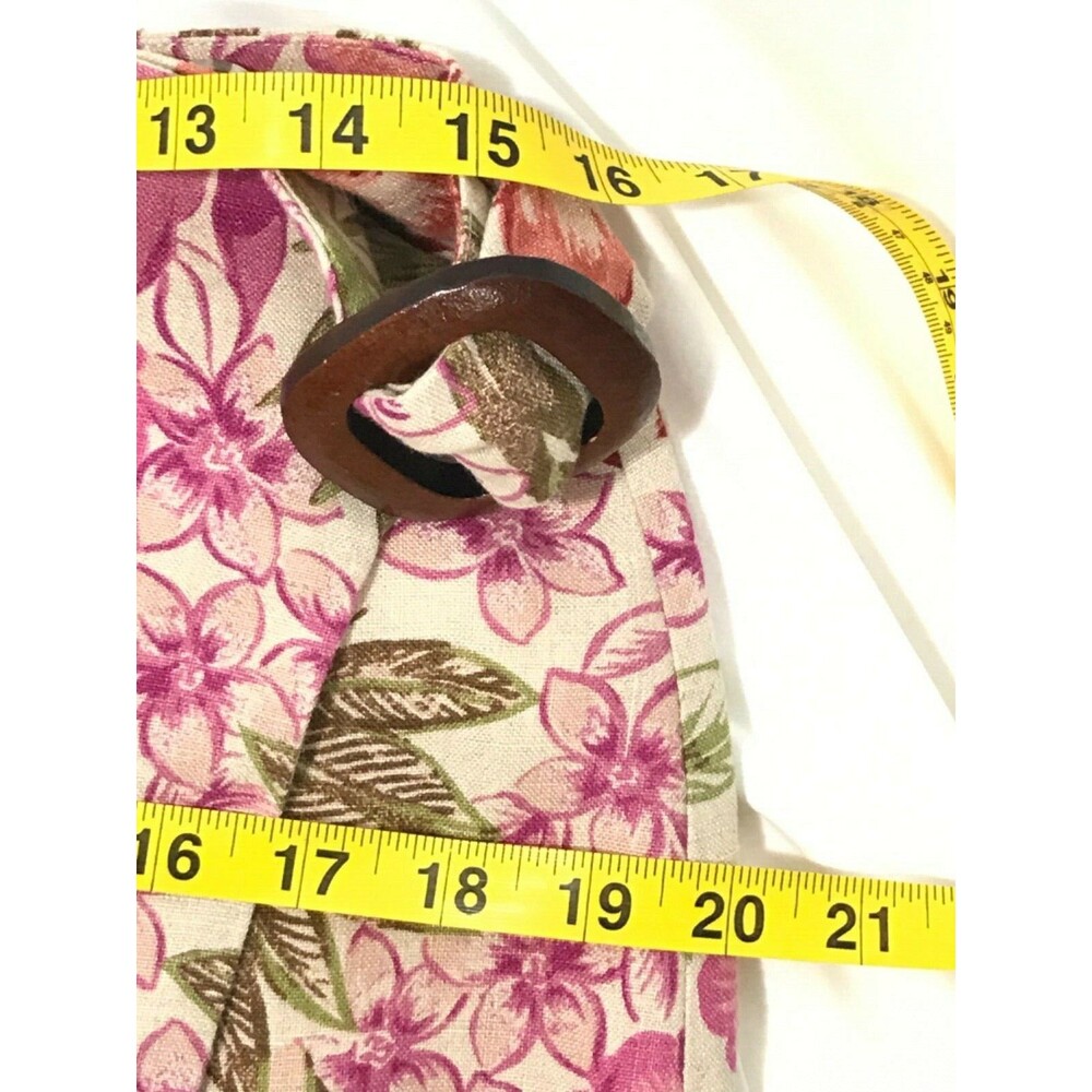 Charter Club 100% Linen Wrap Skirt Women 10 Long Maxi Lined Floral Boho Beach - Picture 9 of 12